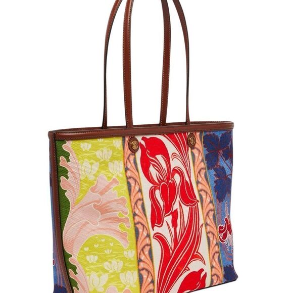 NWT Etro Canvas Tote W/Leather Pouch - Picture 4 of 7